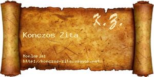 Konczos Zita névjegykártya
